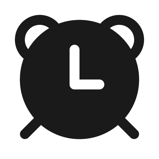 Clock alarm 32 filled icon, filled style, from Fluent UI System Icons