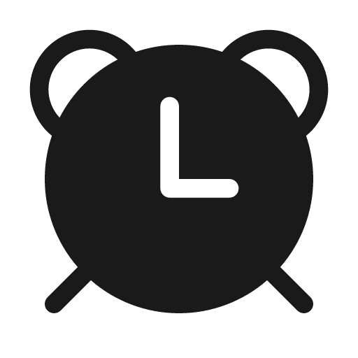 Clock alarm 48 filled icon, filled style, from Fluent UI System Icons