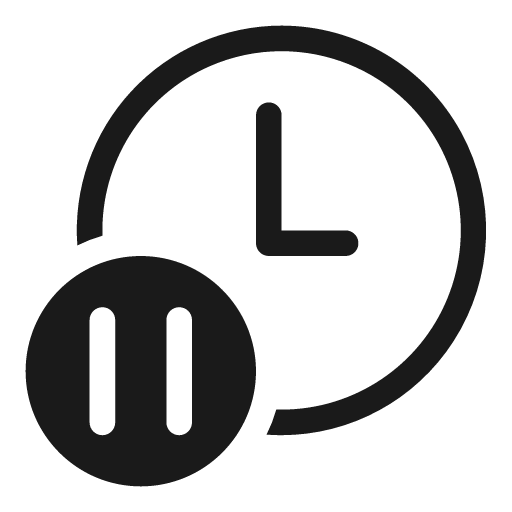 Clock pause 20 regular icon, solid style, from Fluent UI System Icons