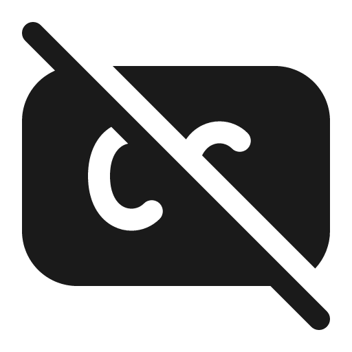 Closed caption off 16 filled icon, filled style, from Fluent UI System Icons