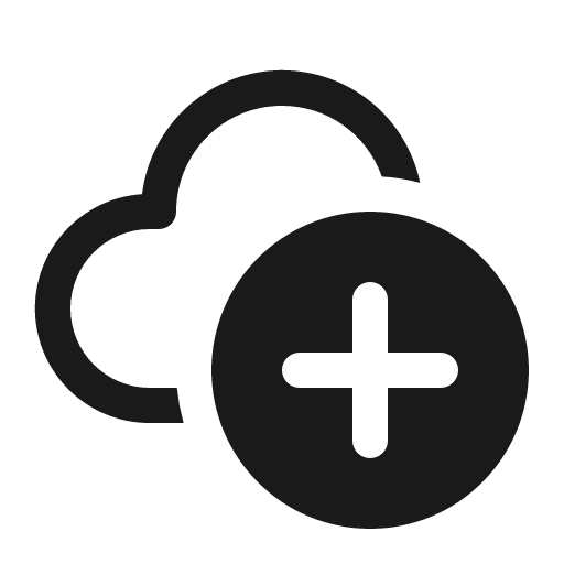 Cloud add 16 regular icon, solid style, from Fluent UI System Icons