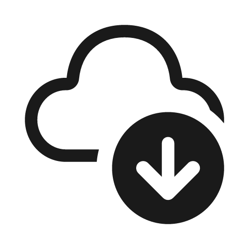 Cloud arrow down 20 regular icon, solid style, from Fluent UI System Icons