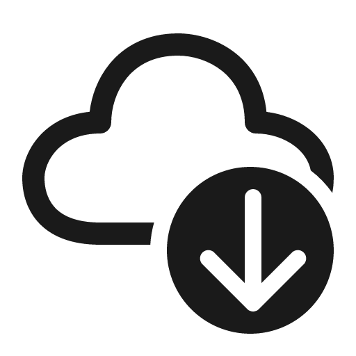Cloud arrow down 32 regular icon, solid style, from Fluent UI System Icons