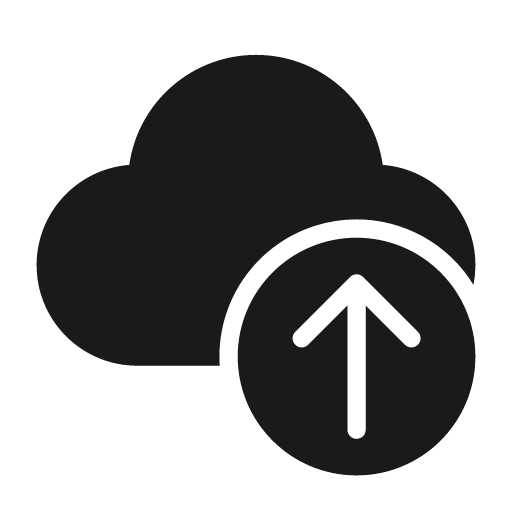 Cloud arrow up 28 filled icon, filled style, from Fluent UI System Icons