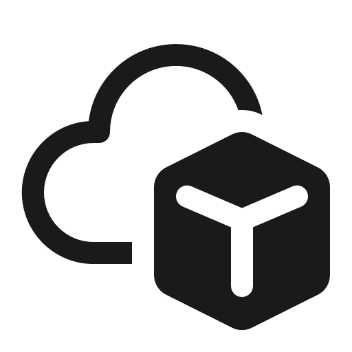 Cloud cube 16 regular icon, solid style, from Fluent UI System Icons