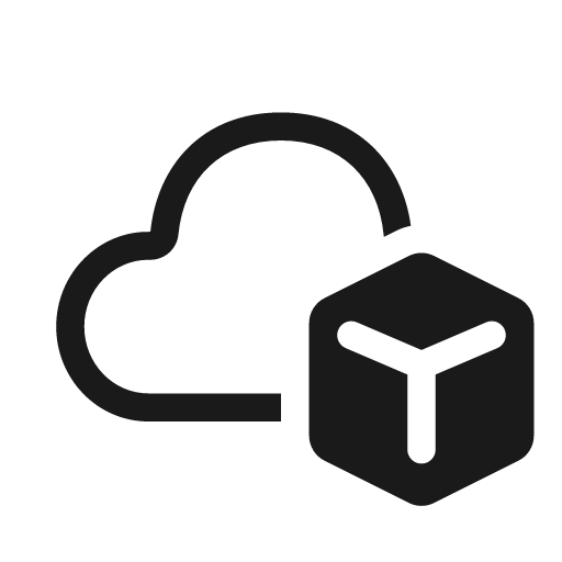 Cloud cube 20 regular icon, solid style, from Fluent UI System Icons