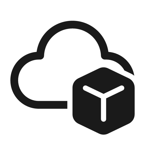 Cloud cube 28 regular icon, solid style, from Fluent UI System Icons