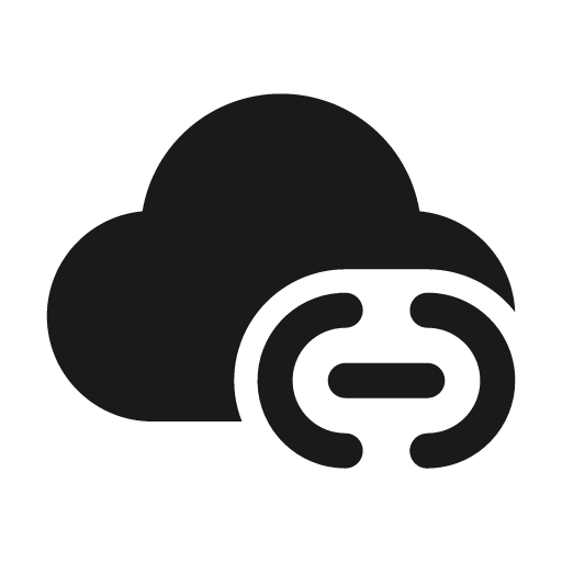 Cloud link 24 filled icon, filled style, from Fluent UI System Icons