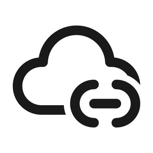 Cloud link 24 regular icon, solid style, from Fluent UI System Icons