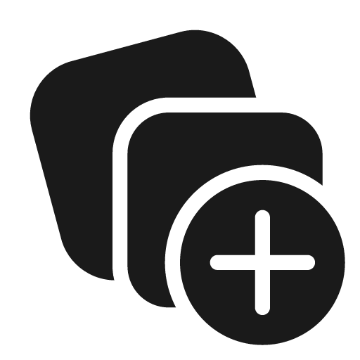 Collections add 24 filled icon, filled style, from Fluent UI System Icons