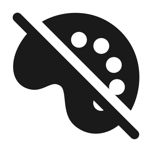 Color off 24 filled icon, filled style, from Fluent UI System Icons