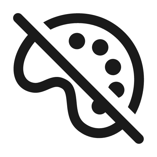 Color off 24 regular icon, solid style, from Fluent UI System Icons