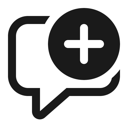 Comment add 16 regular icon, solid style, from Fluent UI System Icons