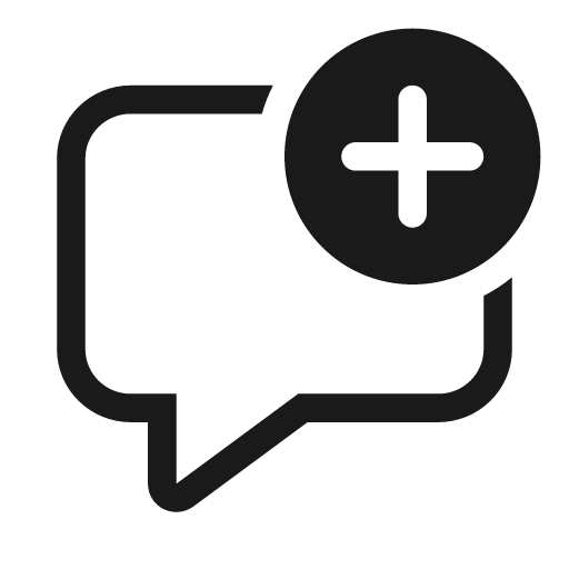 Comment add 20 regular icon, solid style, from Fluent UI System Icons