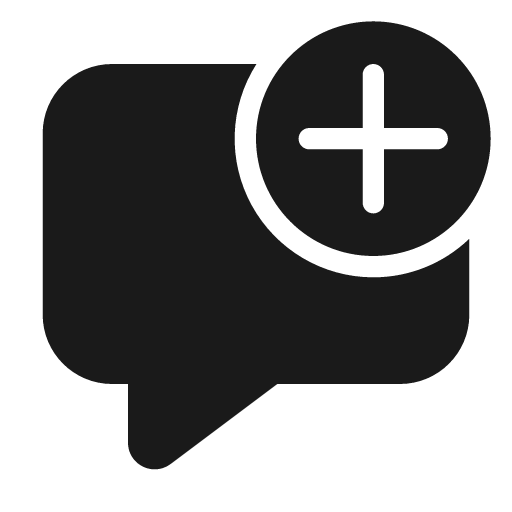 Comment add 24 filled icon, filled style, from Fluent UI System Icons