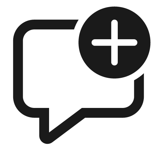 Comment add 24 regular icon, solid style, from Fluent UI System Icons