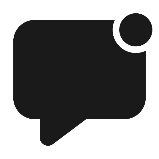 Comment badge 24 filled icon, filled style, from Fluent UI System Icons