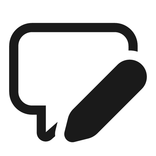 Comment edit 16 regular icon, solid style, from Fluent UI System Icons