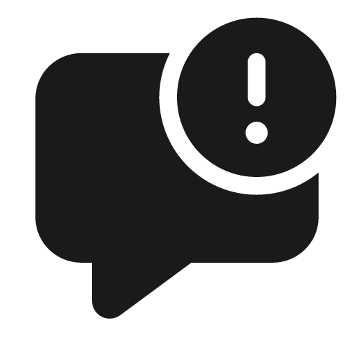 Comment error 20 filled icon, filled style, from Fluent UI System Icons