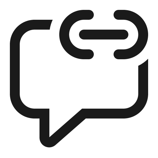 Comment link 16 regular icon, solid style, from Fluent UI System Icons