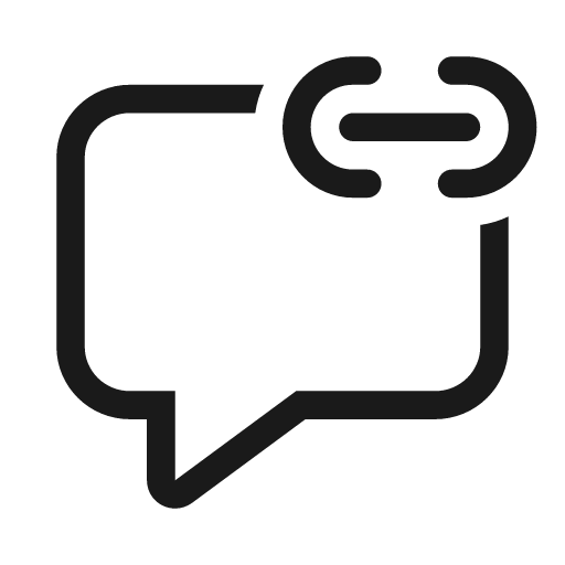 Comment link 20 regular icon, solid style, from Fluent UI System Icons