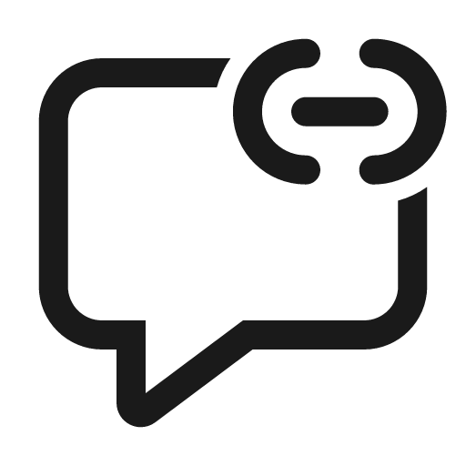 Comment link 24 regular icon, solid style, from Fluent UI System Icons