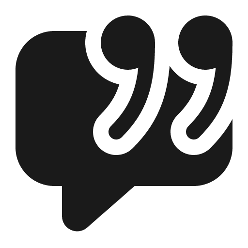 Comment quote 16 filled icon, filled style, from Fluent UI System Icons