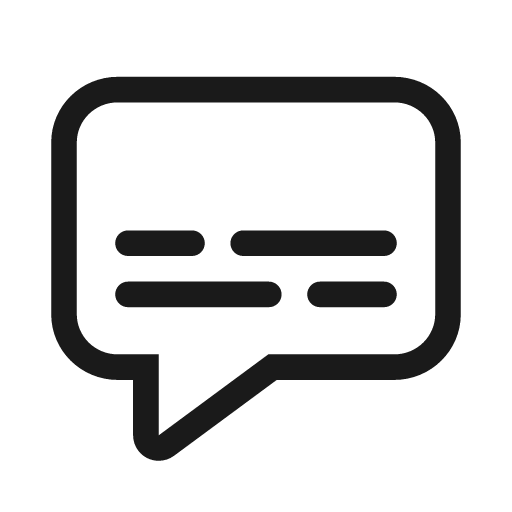 Comment text 20 regular icon, solid style, from Fluent UI System Icons