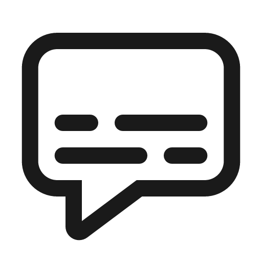 Comment text 24 regular icon, solid style, from Fluent UI System Icons
