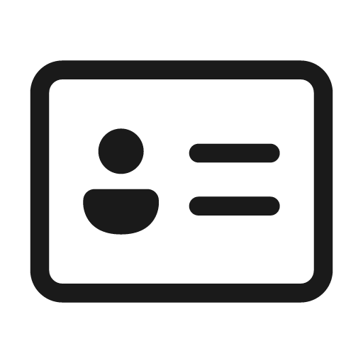 Contact card 48 regular icon, solid style, from Fluent UI System Icons