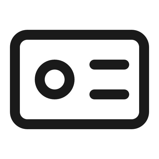 Contact card generic 16 regular icon, solid style, from Fluent UI System Icons