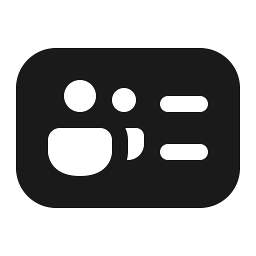 Contact card group 16 filled icon, filled style, from Fluent UI System Icons