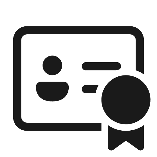 Contact card ribbon 48 regular icon, solid style, from Fluent UI System Icons