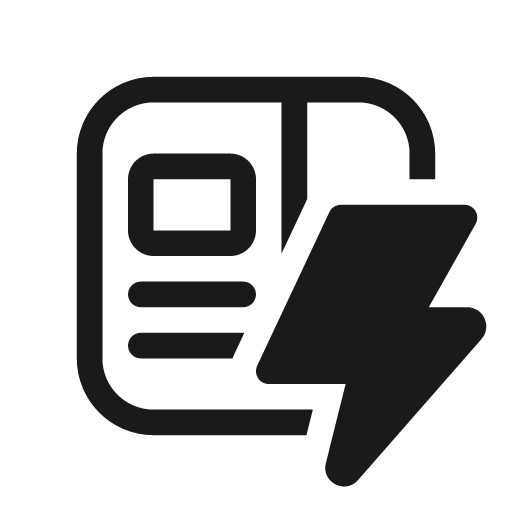 Content view gallery lightning 20 regular icon, solid style, from Fluent UI System Icons