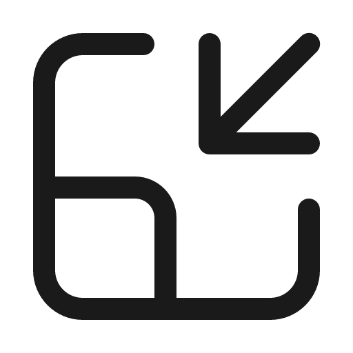 Contract down left 32 regular icon, solid style, from Fluent UI System Icons