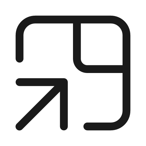 Contract up right 28 regular icon, solid style, from Fluent UI System Icons