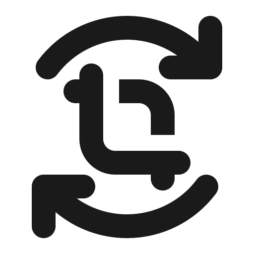 Crop arrow rotate 16 filled icon, filled style, from Fluent UI System Icons