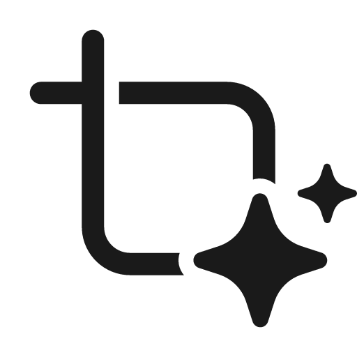 Crop sparkle 24 regular icon, solid style, from Fluent UI System Icons