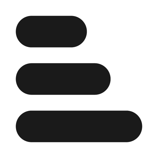 Data bar horizontal 20 filled icon, filled style, from Fluent UI System Icons