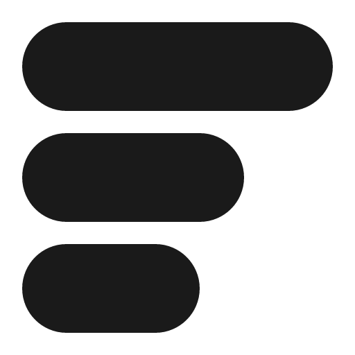 Data bar horizontal descending 16 filled icon, filled style, from Fluent UI System Icons