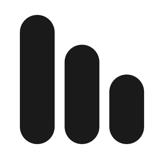 Data bar vertical 32 filled icon, filled style, from Fluent UI System Icons