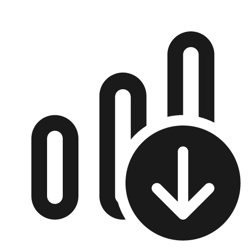Data bar vertical arrow down 24 regular icon, solid style, from Fluent UI System Icons