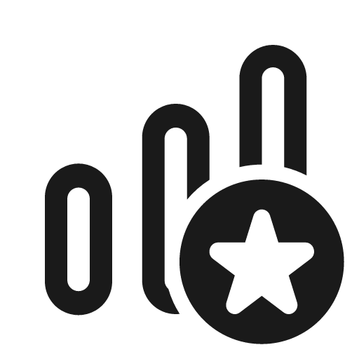 Data bar vertical star 24 regular icon, solid style, from Fluent UI System Icons