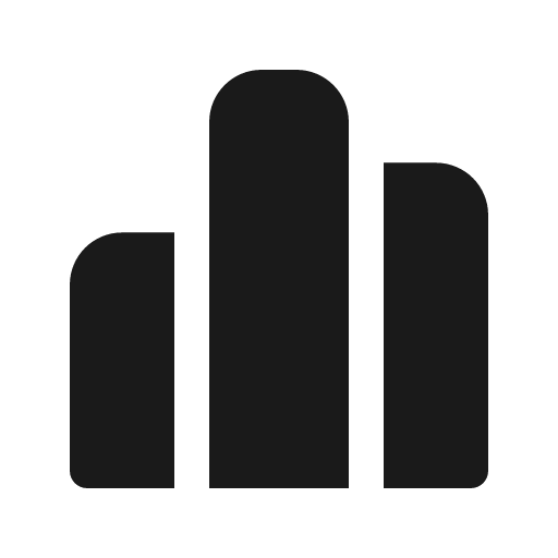 Data histogram 24 filled icon, filled style, from Fluent UI System Icons