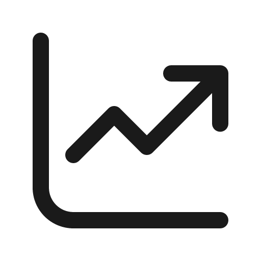 Data trending 16 regular icon, solid style, from Fluent UI System Icons
