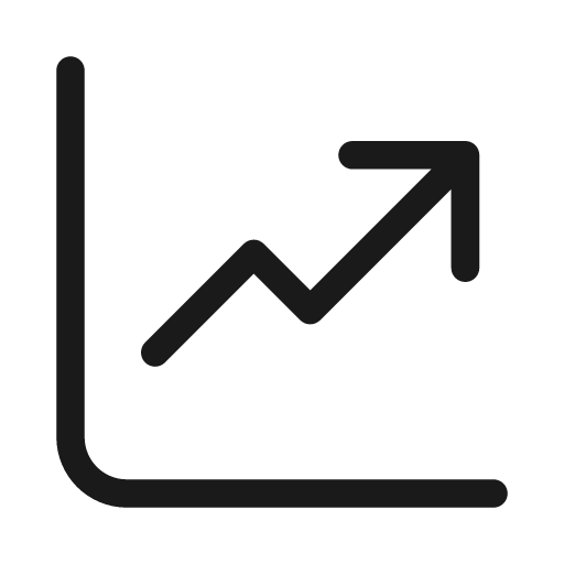 Data trending 20 regular icon, solid style, from Fluent UI System Icons