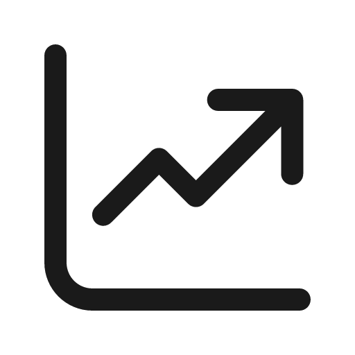 Data trending 24 regular icon, solid style, from Fluent UI System Icons