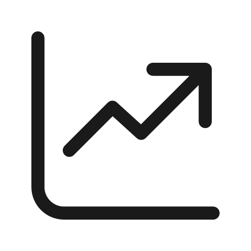 Data trending 48 regular icon, solid style, from Fluent UI System Icons