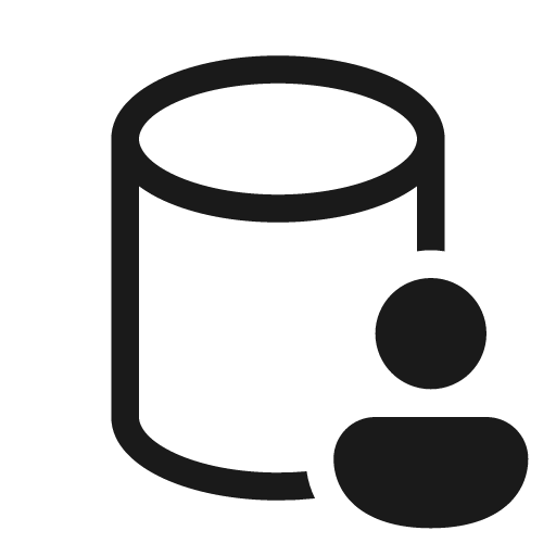 Database person 20 regular icon, solid style, from Fluent UI System Icons