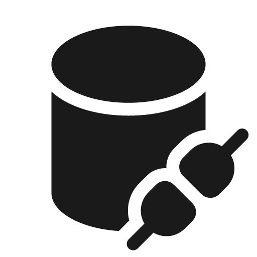 Database plug connected 20 filled icon, filled style, from Fluent UI System Icons